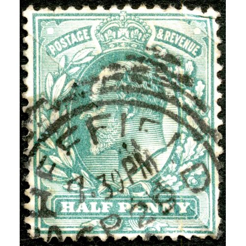Timbre Oblitéré Angleterre, Postage & Revenue, Half Penny