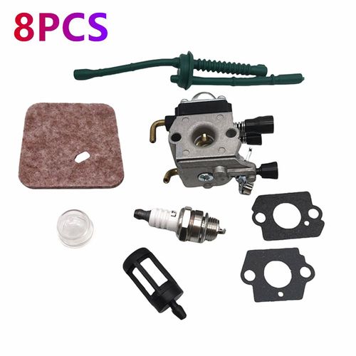 Kit De Carburateur Pour Stihl Hs45 Fs55 Taille-Haie Zama C1q-S169b C1q-S186a/B Filtre À Carburant Huile Bulle Bougie Filtre À Air Pièces - Type 8pcs