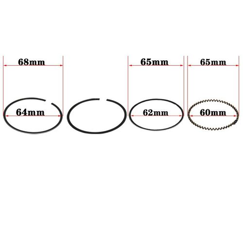 Moto Refroidi Par Air Moteur Piston Anneau Intervalles Nuit Papier Tampon Joint 65.5mm Pour Zongshen Cb250cc Zs166fmm Cb250d-G Kayo T4 - Type Piston Ring