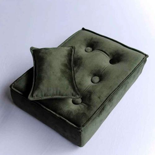Oreiller de bébé nouveau-né,accessoires de photographie,Mini matelas de literie,accessoires de Studio,pour séance Photo,tapis de coussin - Type dark green-L35 X W25.5 X H8CM