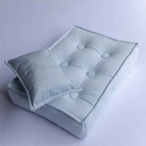 Oreiller de bébé nouveau-né,accessoires de photographie,Mini matelas de literie,accessoires de Studio,pour séance Photo,tapis de coussin - Type light cyan-L40 X W30 X H8CM
