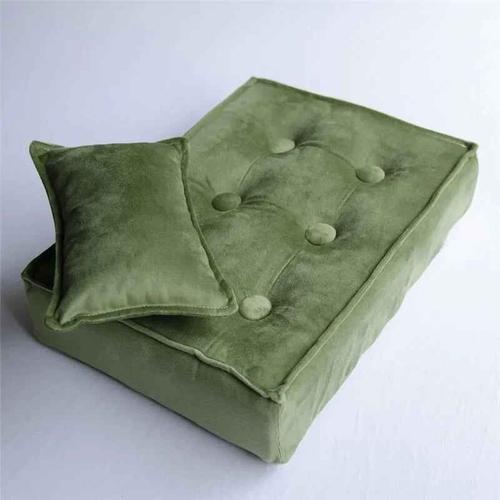 Oreiller de bébé nouveau-né,accessoires de photographie,Mini matelas de literie,accessoires de Studio,pour séance Photo,tapis de coussin - Type grass green-L35 X W25.5 X H8CM