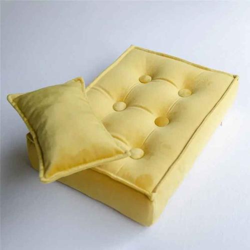 Oreiller de bébé nouveau-né,accessoires de photographie,Mini matelas de literie,accessoires de Studio,pour séance Photo,tapis de coussin - Type yellow-L35 X W25.5 X H8CM