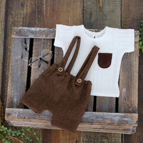 Ensembles De Olympiques De Naissance De Nouveau-Né Pour Séance Photo,Accessoires De Photographie,Vêtements Pour Filles,Articles Pour Bébé,Tenue Pour Garçon,Salopet - Type White Short Sleeve-Newborn