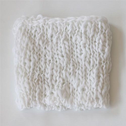 Accessoires de photographie au crochet pour nouveau-né,couverture de fond,panier de séance photo pour bébé,studio de photographie - Type white-50X50cm