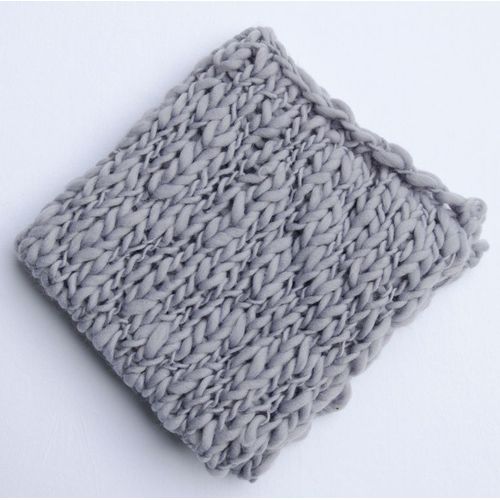 Accessoires de photographie au crochet pour nouveau-né,couverture de fond,panier de séance photo pour bébé,studio de photographie - Type grey-50X50cm