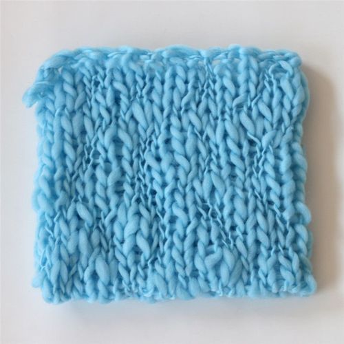 Accessoires de photographie au crochet pour nouveau-né,couverture de fond,panier de séance photo pour bébé,studio de photographie - Type light blue-50X50cm
