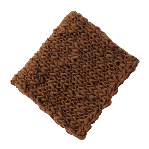 Accessoires de photographie au crochet pour nouveau-né,couverture de fond,panier de séance photo pour bébé,studio de photographie - Type coffee-50X50cm
