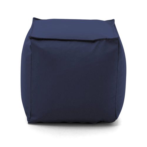 Pouf En Tissu Bleu 45x45h45 Cm