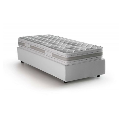 Lit Simple En Tissu Blanc 80x190 Cm