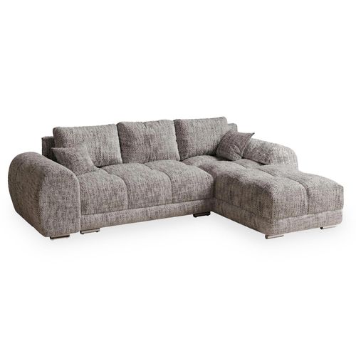 Canapé D'angle 5 Places En Tissu Gris