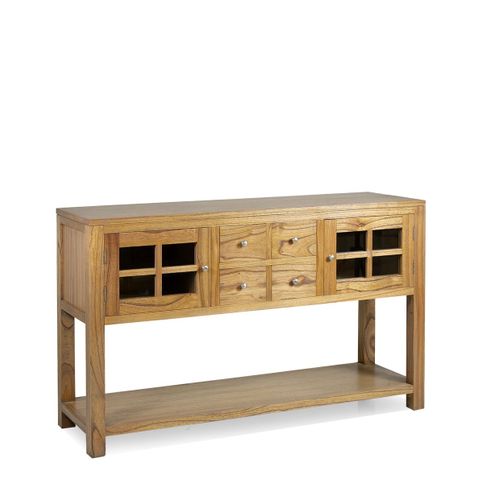 Console En Bois Beige L 128 Cm