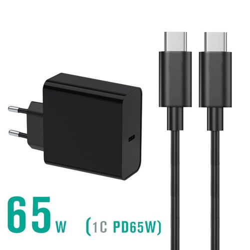 Chargeur USB Type-C PD,adaptateur secteur pour ordinateur portable,Macbook Pro 12,13,Huawei,Matebook,HP,DELL,Notebook,45W,65W,87W,20V,3,25 A - Type 65W Black