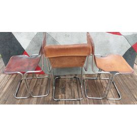 3 Chaises Modle Calla Par Antonio Ari Colombo 1960 Marron