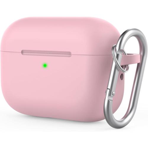 Coque AirPods Pro 2 Housse de Protection en Silicone avec Porte-clés pour AirPods Pro 2ème génération 2022/2023 (USB-C) (Rose Classique)