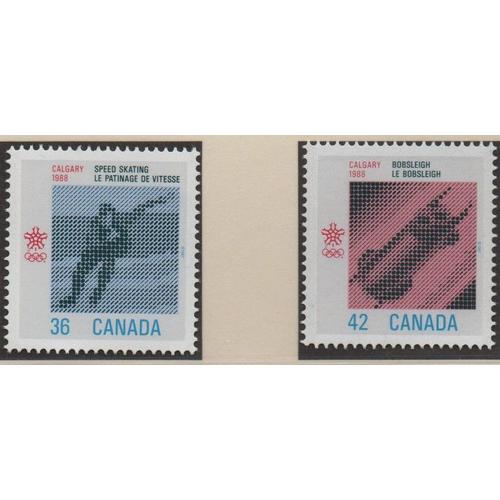 Canada Timbres Jeux Olympiques De Calgary 1988