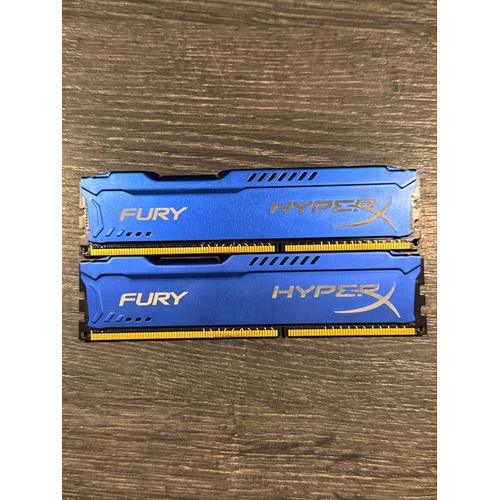 X2 Barrettes de RAM HyperX Fury DDR3 8 Go (1600 MHz) Neuves - HX316C10FK/8