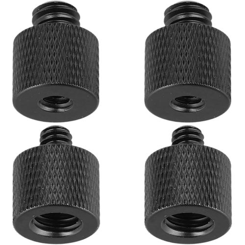 4pcs Adaptateur de Pied de Micro, 1/4 Mâle à 3/8 Femelle et 3/8 Mâle à 1/4 Femelle Adaptateur Pied de Micro Appareil Photo pour Pied de Microphone Trépied Support d'Appareil Photo