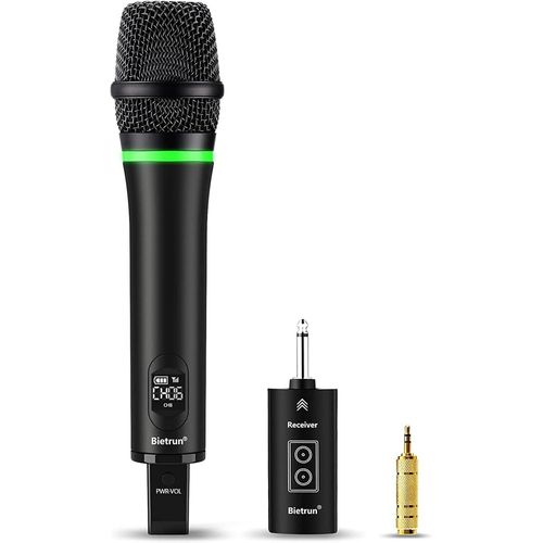 Micro sans Fil Rechargeable 1200mAh, UHF Micro Karaoke 50M