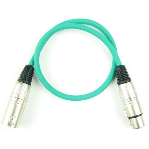 Cables 3 STAR MMF 0050 GRN Câble micro XLR femelle vers XLR mâle 0,5 m Vert