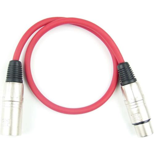 Cables 3 STAR MMF 0050 RED Câble micro XLR femelle vers XLR mâle 0,5 m Rouge