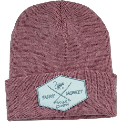 Beanie Bonnet Pour Homme-Surf Monkey Beanie-Taille Unique-Beanie D'hiver-Ski Bonnet-Original Beanie-Patch En Cuir Sur Le Revers-Envoi Gratuit-Surfer Sur Le Pays Basque