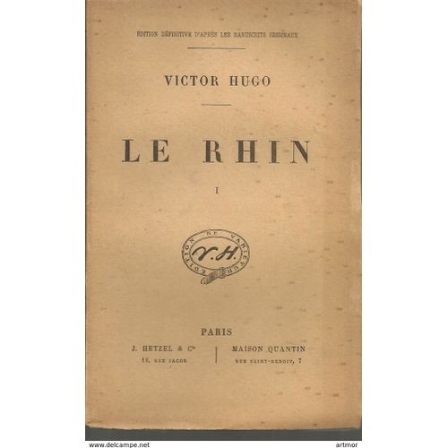 Victor Hugo - Le Rhin - 3 Tomes