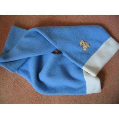 Echarpe Bleue En Polaire Avec Nounours Damart Neuve