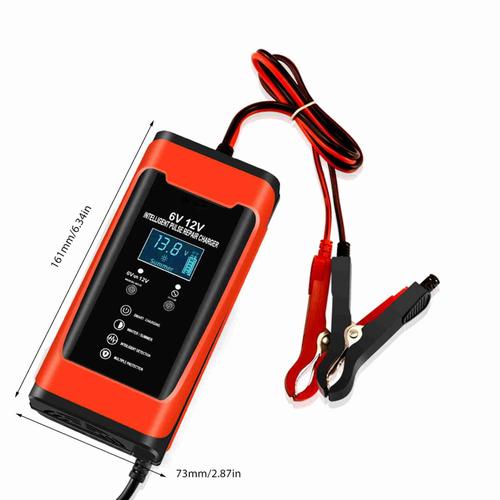 Chargeur De RéParation D'impulsions Intelligent 6 V 12 V Avec éCran Lcd, BoîTier Multiple/Ignifuge, Chargeur De Batterie De Voiture De Moto Au Plomb, Ne Convient Pas Aux Batteries Au Lithium