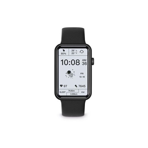 Ksix Tube - 46 Mm - Gris - Montre Connectée Avec Bracelet - Affichage 1.57" - Bluetooth - Noir