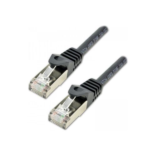 MCL - Cordon de raccordement - RJ-45 (M) pour RJ-45 (M) - 20 m - 6.2 mm - SFTP - CAT 7 - sans halogène, sans crochet - noir