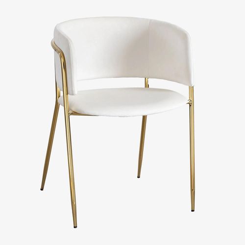 Pack De 4 Chaises De Salle À Manger Rembourrées Nalon Doré