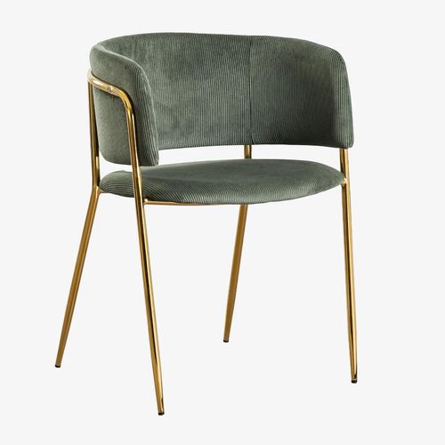 Pack De 2 Chaises De Salle À Manger Rembourrées Nalon Doré