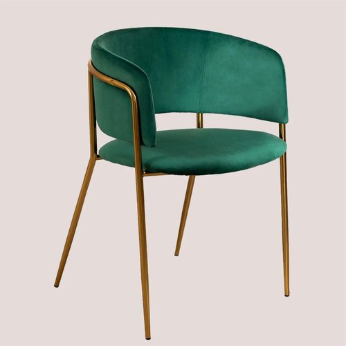 Pack De 2 Chaises De Salle À Manger Rembourrées Nalon Doré