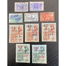 Lot De 10 Timbres Fiscaux Belgique