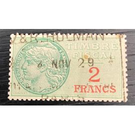 Timbre Fiscal France 2 Francs