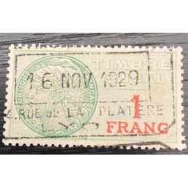 Timbre Fiscal France 1 Franc
