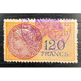 Timbre Fiscal France 120 Francs