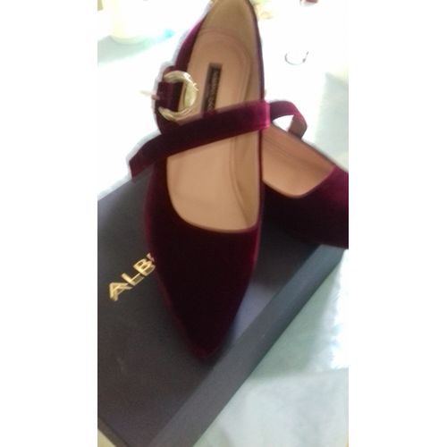 Chaussures Femme Babies En Velours P 37 Neuves En Cuir Marque Alberto Zago