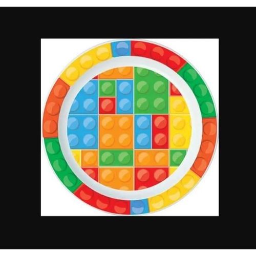 Assiette Plate Briques De Construction En Mélamine Micro Ondable