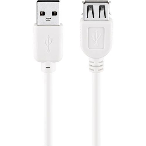 Goobay Câble Extension USB 2.0 Hi-Speed Type A Mâle - Femelle 5 m Blanc