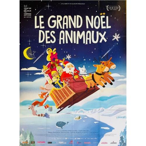 Le Grand Noël Des Animaux - Affiche Originale De Cinéma - Format 120x160 Cm - Un Film De Ceylan Beyo?lu, Camille Alméras, Caroline Attia, Natalia Chernysheva, Haruna Kishi, Olesya Shchukina - 2024