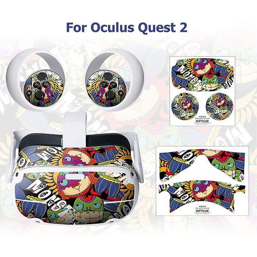 Casque Vr Et Autocollants De Contrôleur Skin Decal Pour Oculus Quest 2 Accessoires (Monster League)