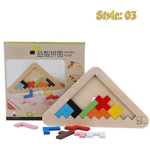 Jouets Éducatifs Pour Enfants, Jeux D'apprentissage Interactifs, Intelligence, Tetris, Puzzles En Bois, Cadeaux D'anniversaire-3