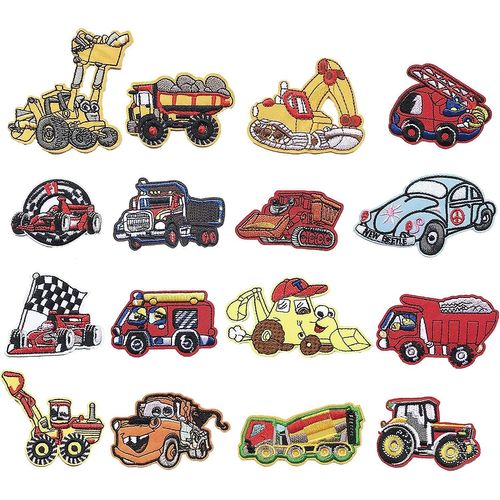 Transpotation Fer Brodé Sur Patchs Pour Enfants, Patchs De Genou Cousus Sur Assortiment Décoratif Applique Patchs Pour Jeans Casquettes Sacs À Dos Sacs Chemises Chaussure