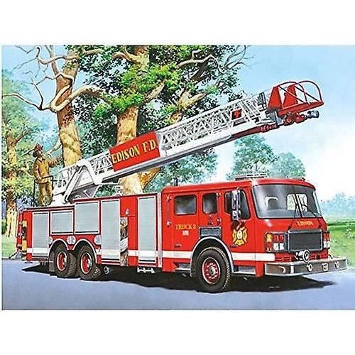 Kits De Peinture Au Diamant 5d Pour Adultes, Enfants. Décoration De Chambre, Maison, Bureau, Cadeau Pour Elle Lui Camion De Pompiers 15.7x11.8in 1 Pack By