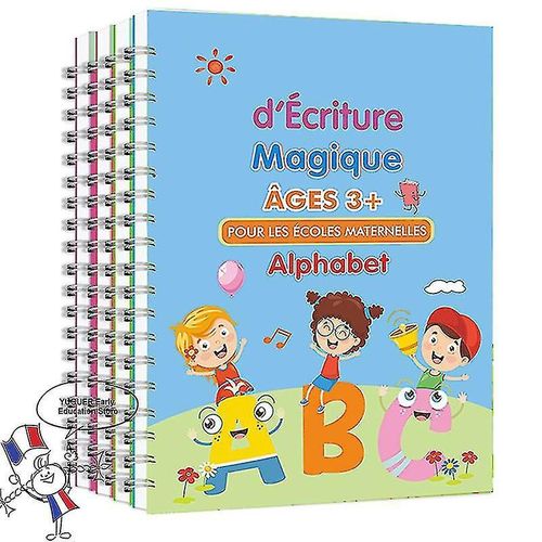3d Français Groove Magic Practice Copybook Livre Pour Enfants Apprentissage Des Chiffres Lettres Calligraphie Écriture Cahiers D'exercices Cadeau