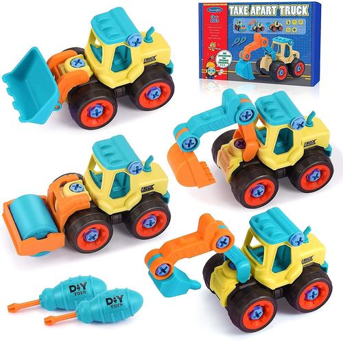Jouets De Construction Pour 3-8 Ans Garçons Filles, Jouets De Bricolage Voitures Démonter Jouets Camions Construction Pelleteuse De Sable Jouets Pour Enfants Cadeaux Pour Garçon 3-8 Ans