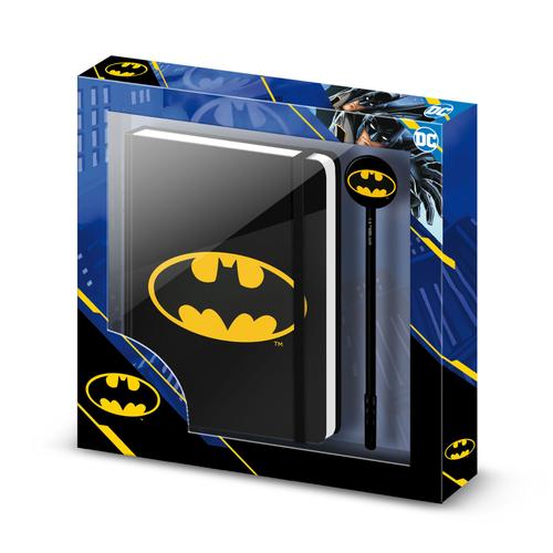 Journal + Stylo Fashion - Dc Comics Batman Batsignal - Noir - Taille Unique