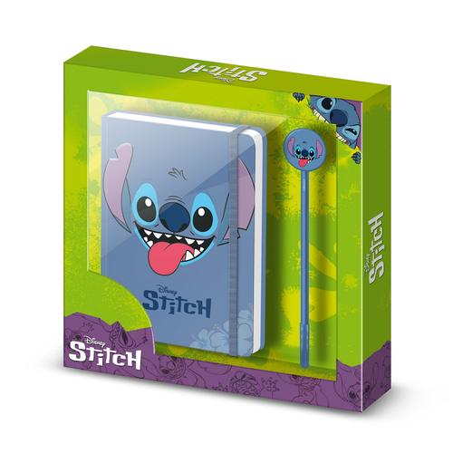 Journal + Stylo Fashion - Disney Lilo Et Stitch Face - Bleu - Taille Unique